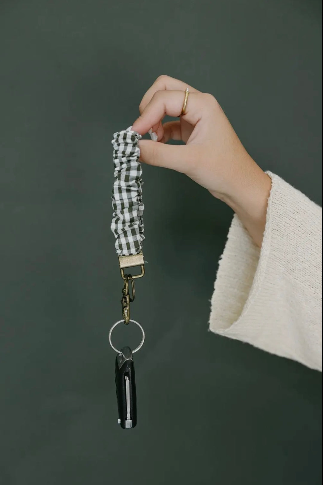 Gingham Keychain