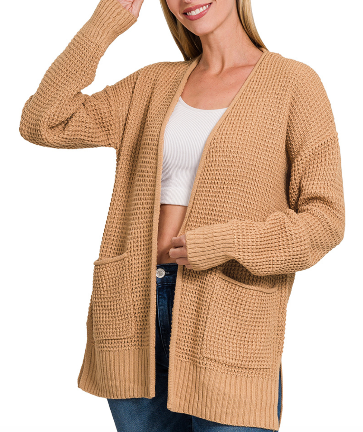 Everyday Waffle Knit Cardigan