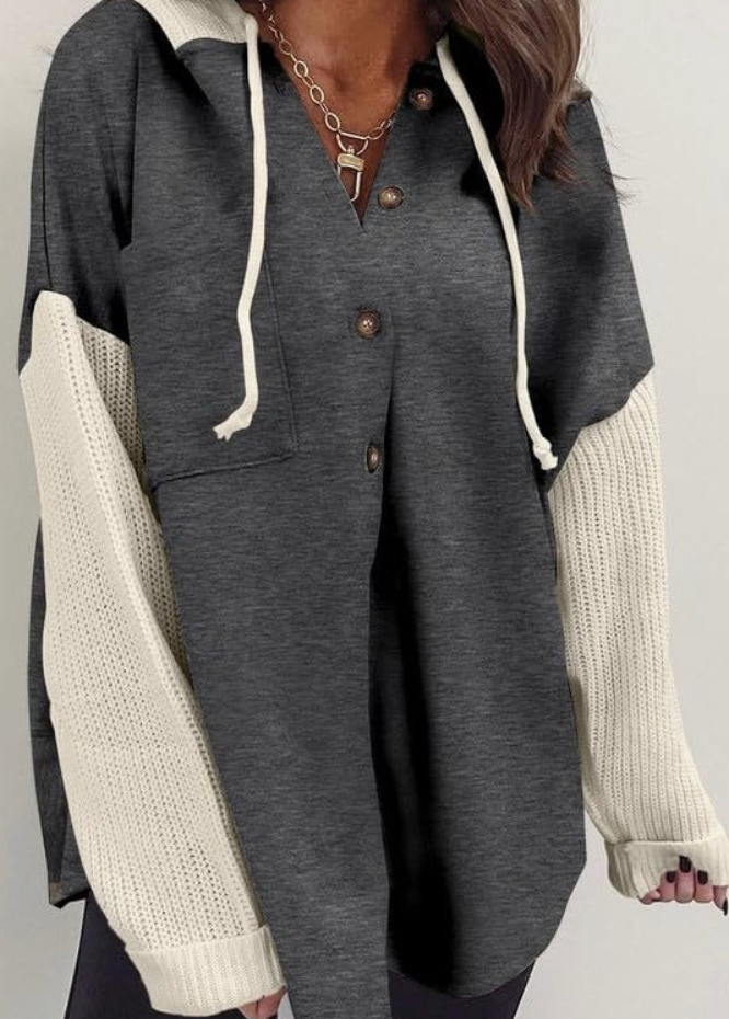 Hooded Button Down