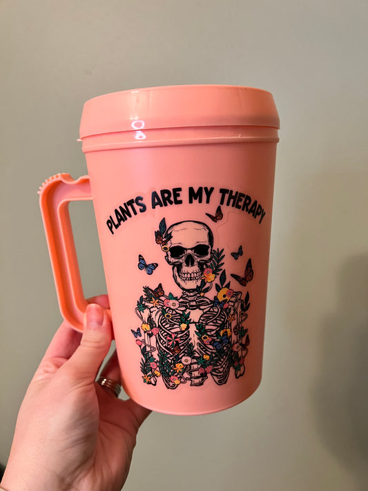 Plants Are My Therapy Trucker Mug