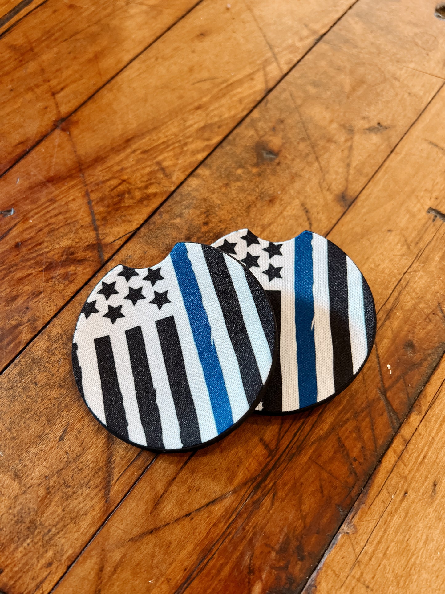 Thin Blue Line Car Coaster