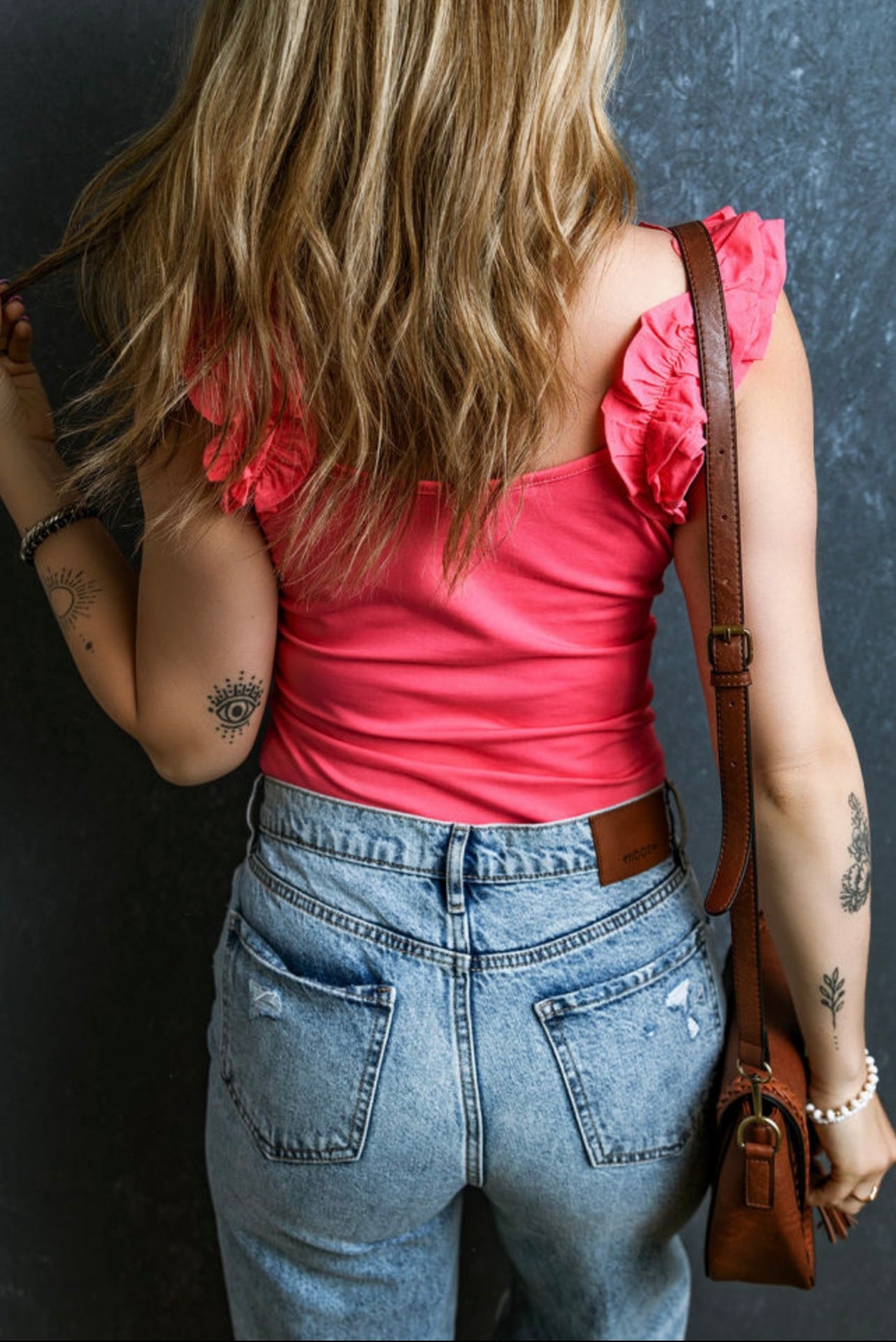 Pink Ruffle Tank