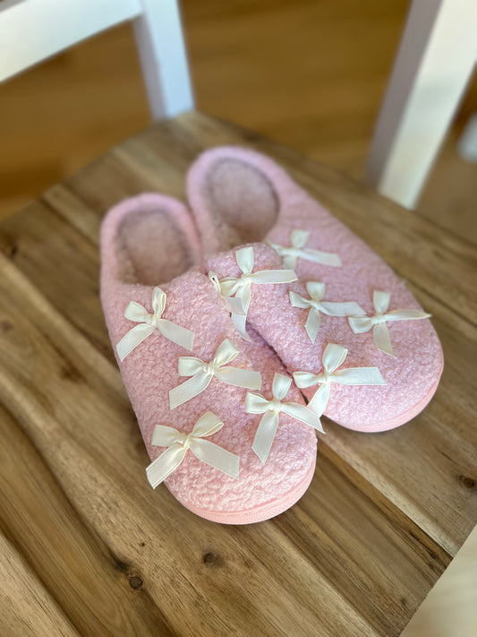White Bow Slipper