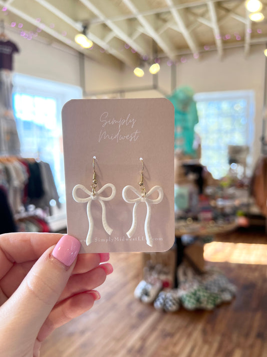 White Bow Dangle