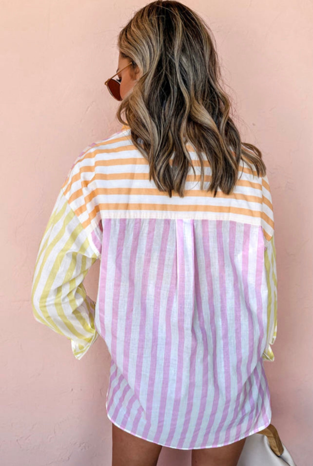 Pink Stripe Button Up