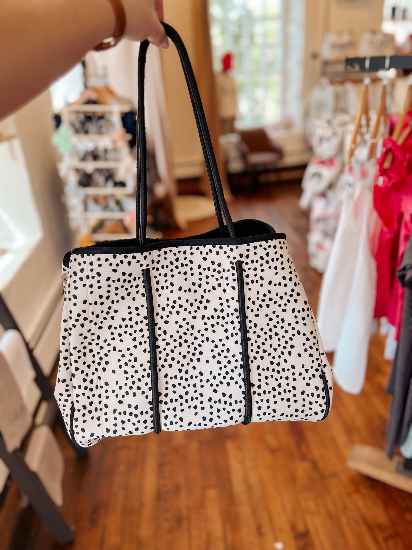 Beige Spotted Tote