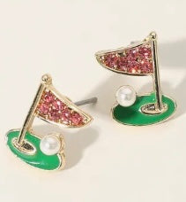 Pink Golf Stud