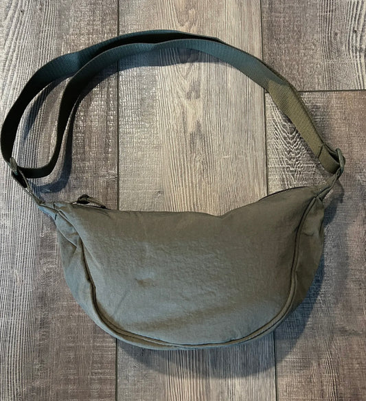 Olive Nylon Cresent Bag