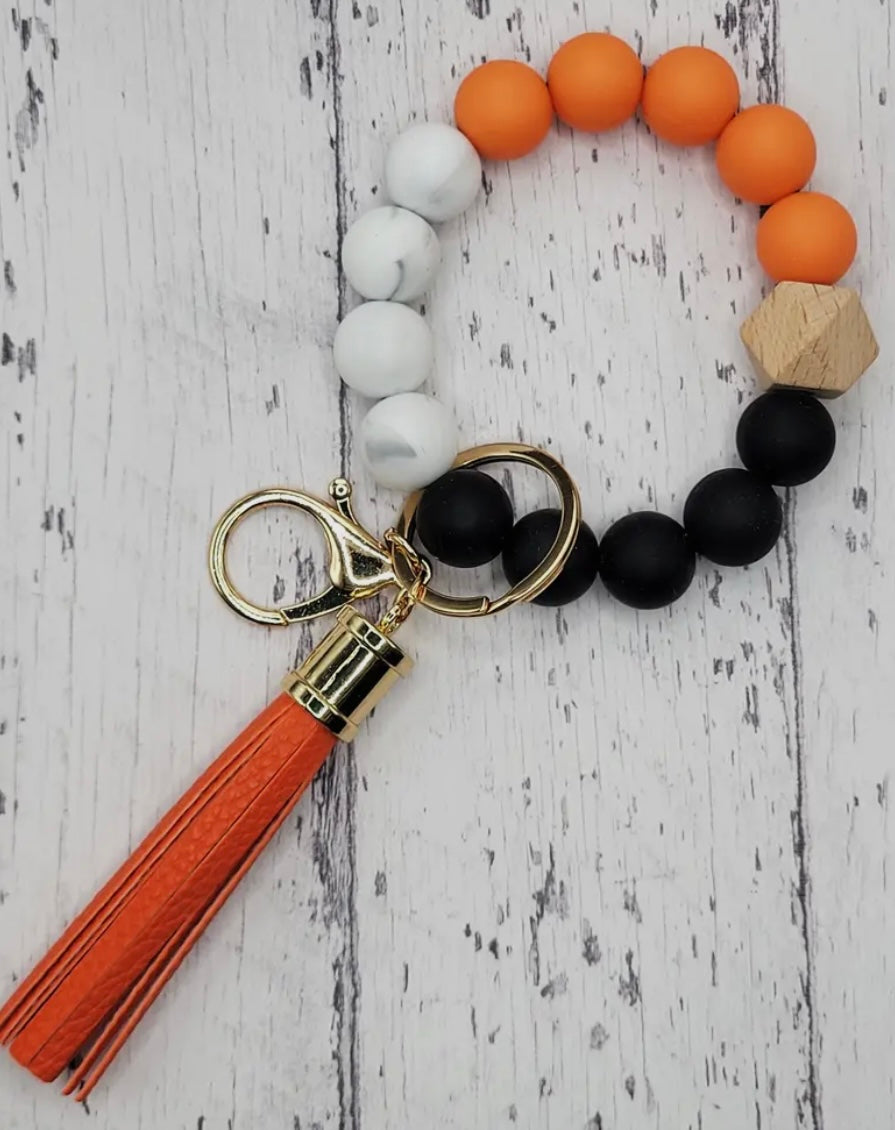 Orange/Black Wristlet