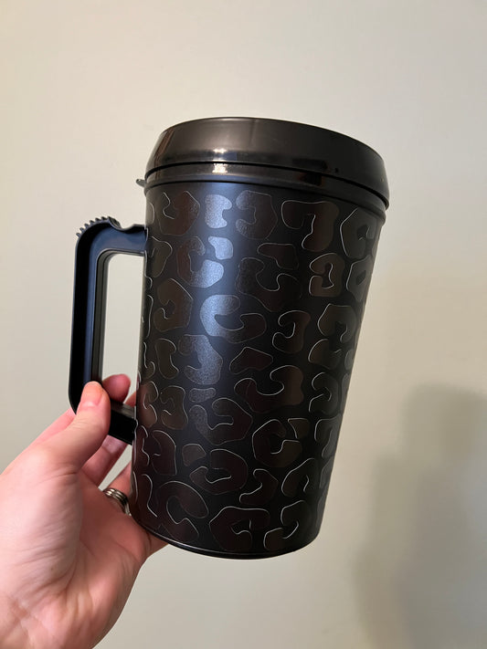 Black Leopard Wrap Trucker Mug