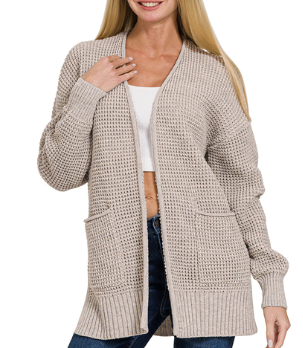 Everyday Waffle Knit Cardigan