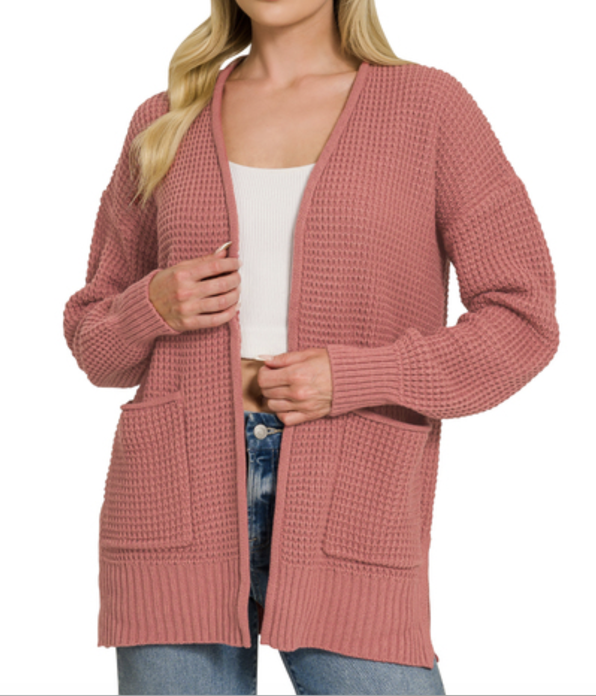 Everyday Waffle Knit Cardigan