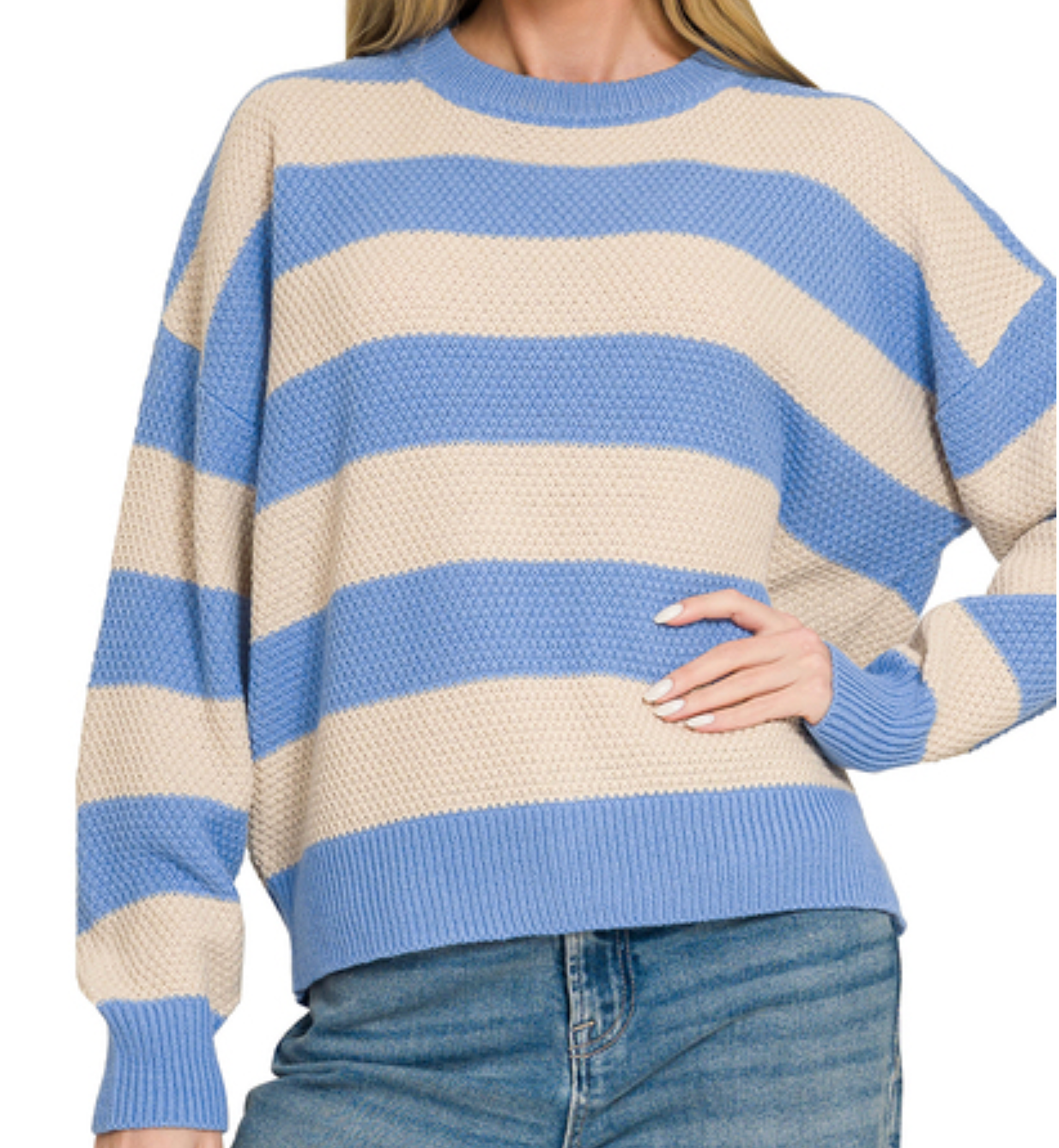 Sunday Stroll Striped Sweater